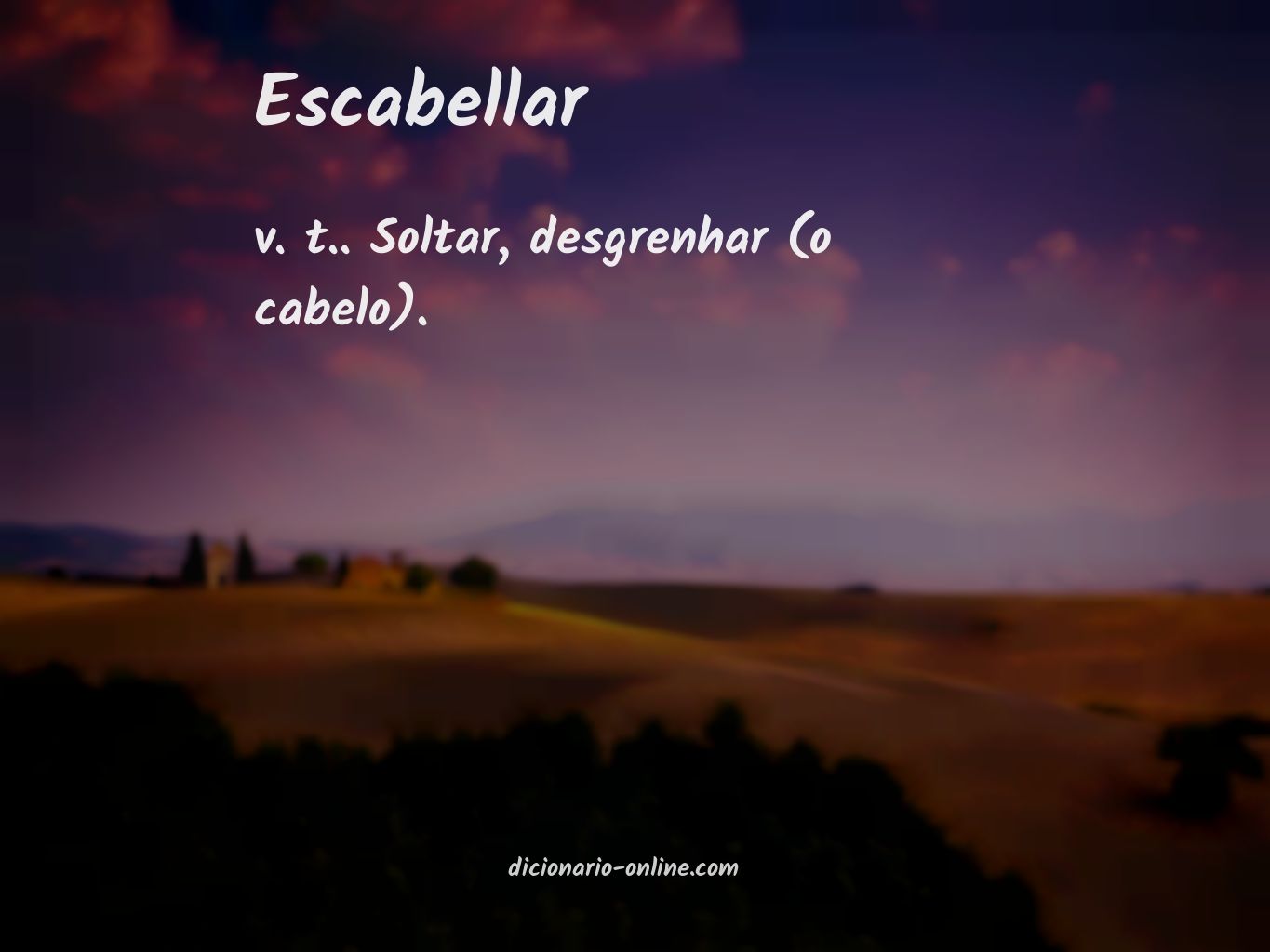 Significado de escabellar