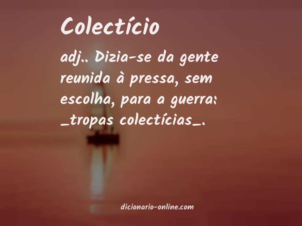 Significado de colectício