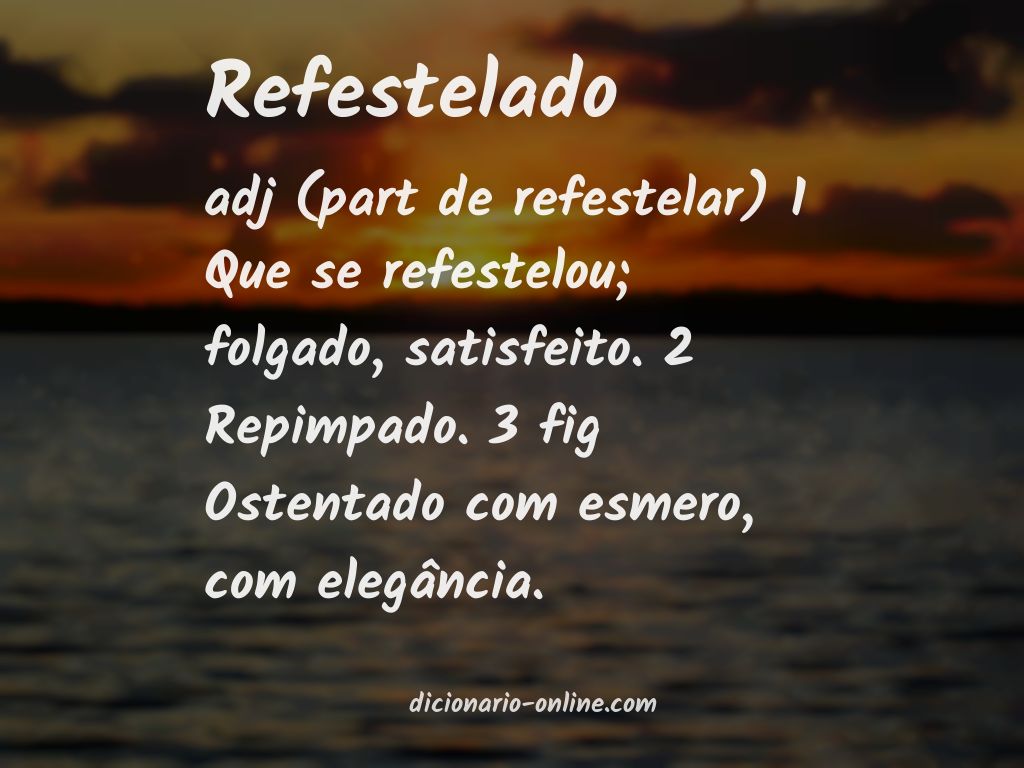 Significado de refestelado