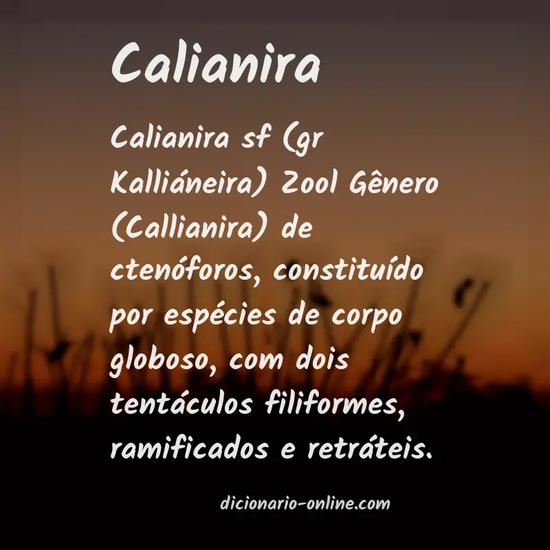 Significado de calianira