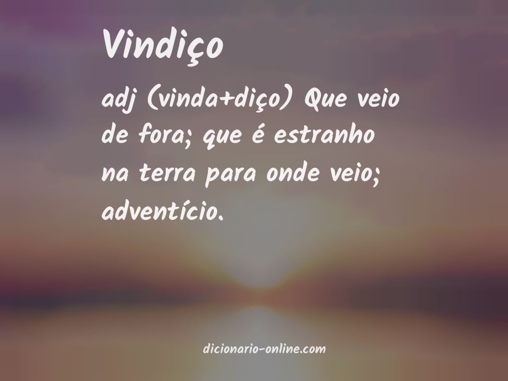 Significado de vindiço