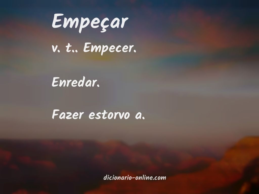 Significado de empeçar