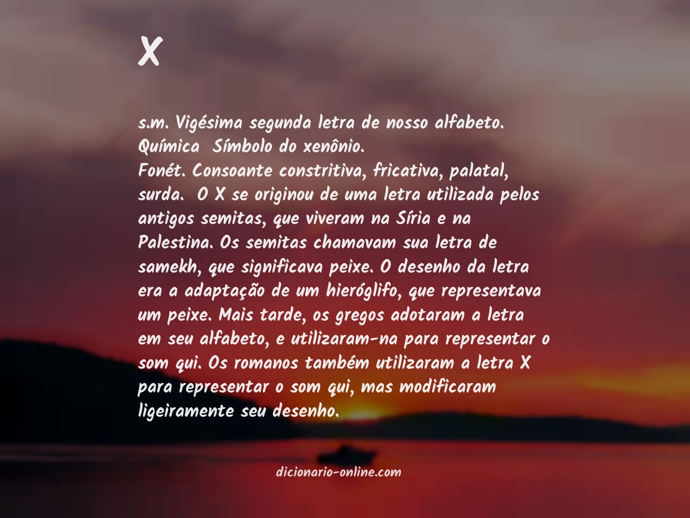 Significado de x