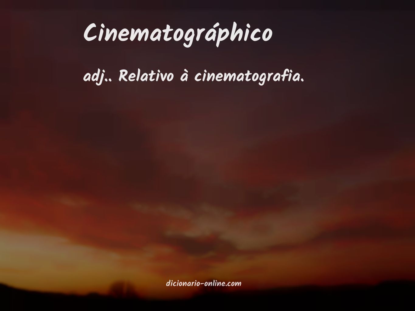 Significado de cinematográphico