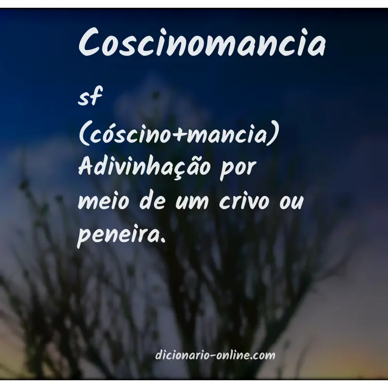 Significado de coscinomancia