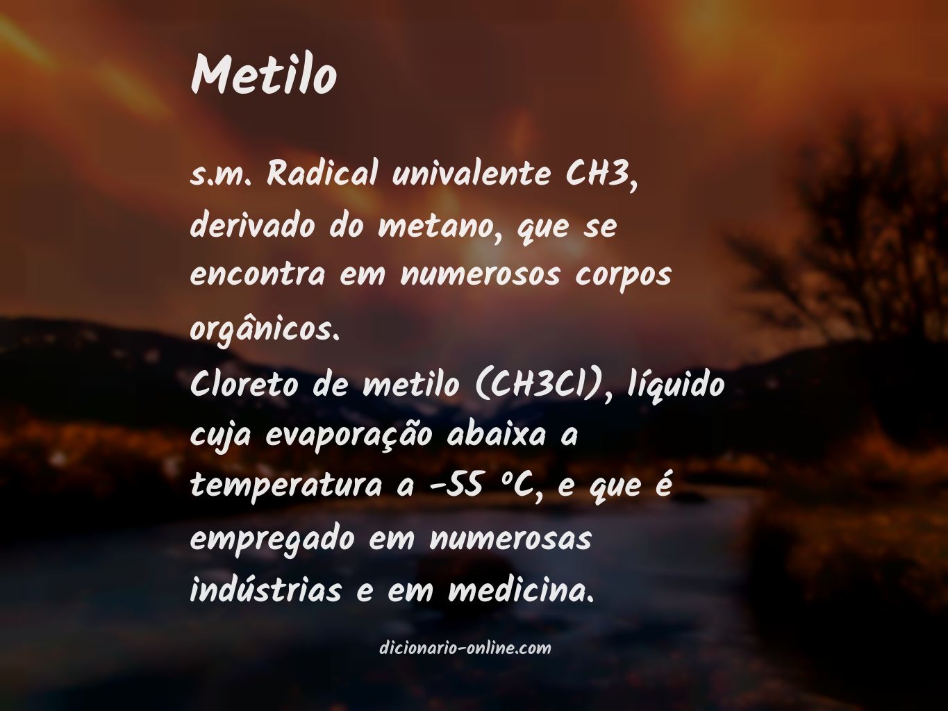 Significado de metilo