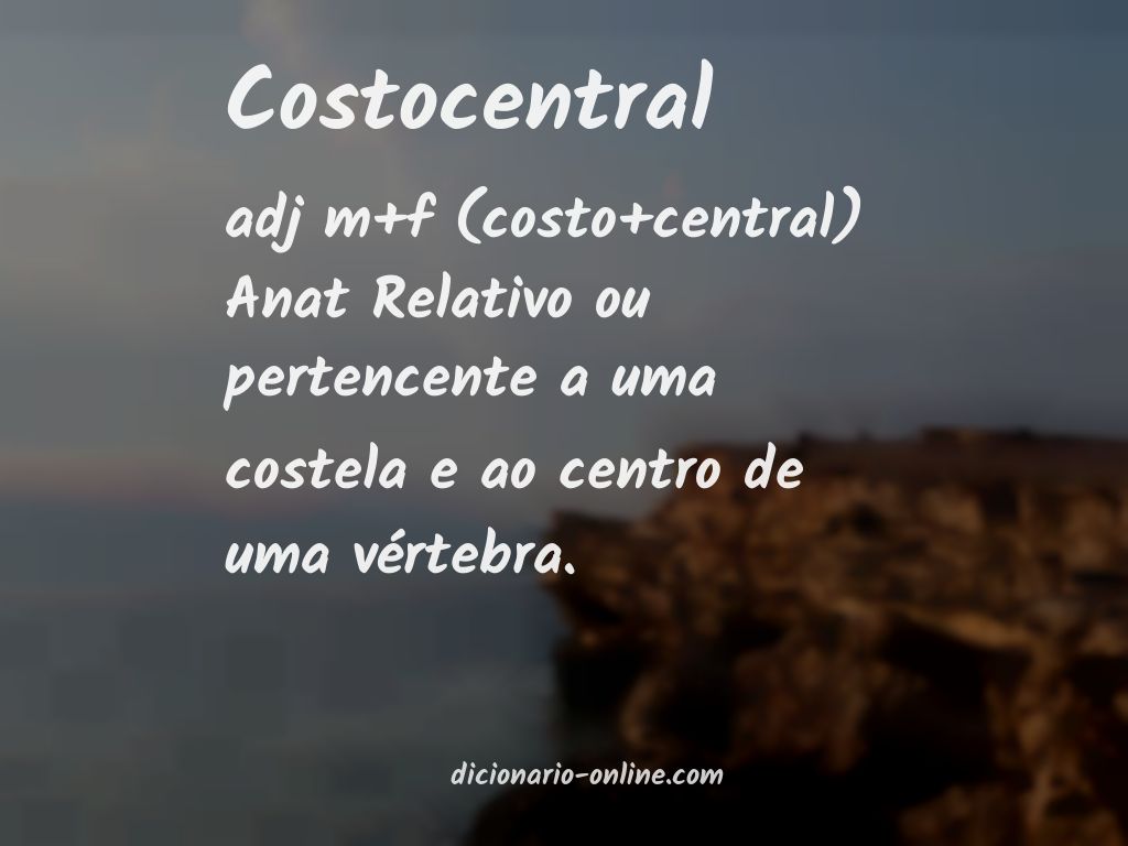 Significado de costocentral