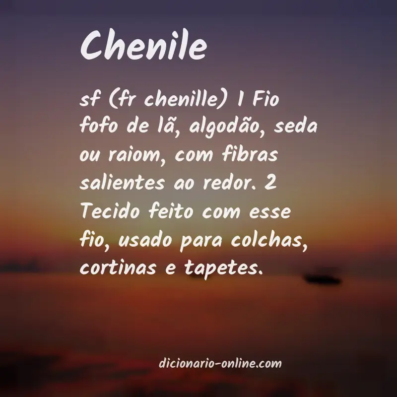 Significado de chenile