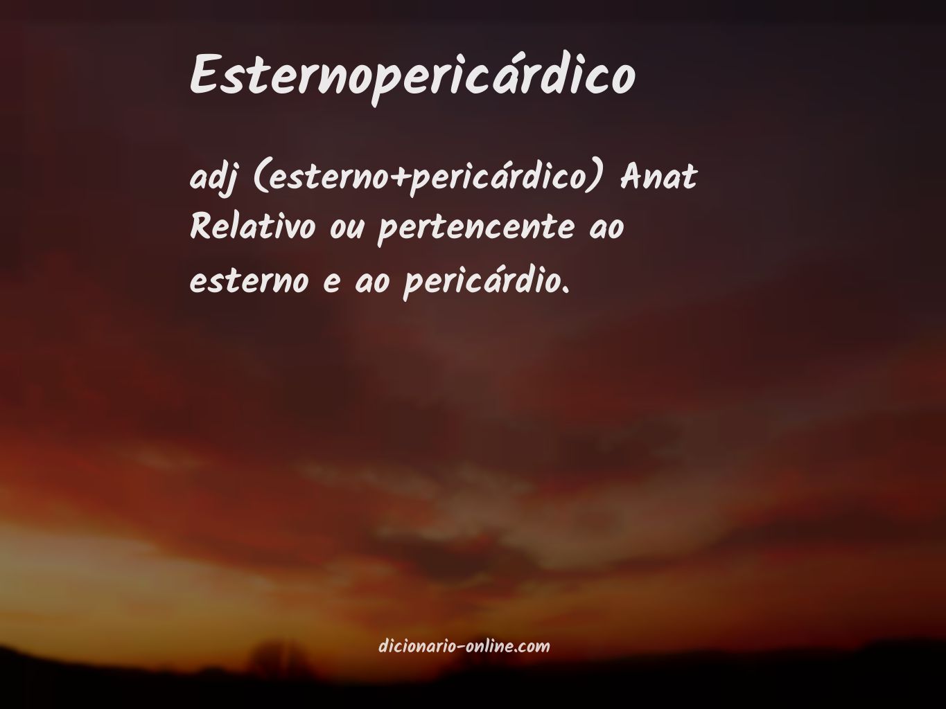 Significado de esternopericárdico