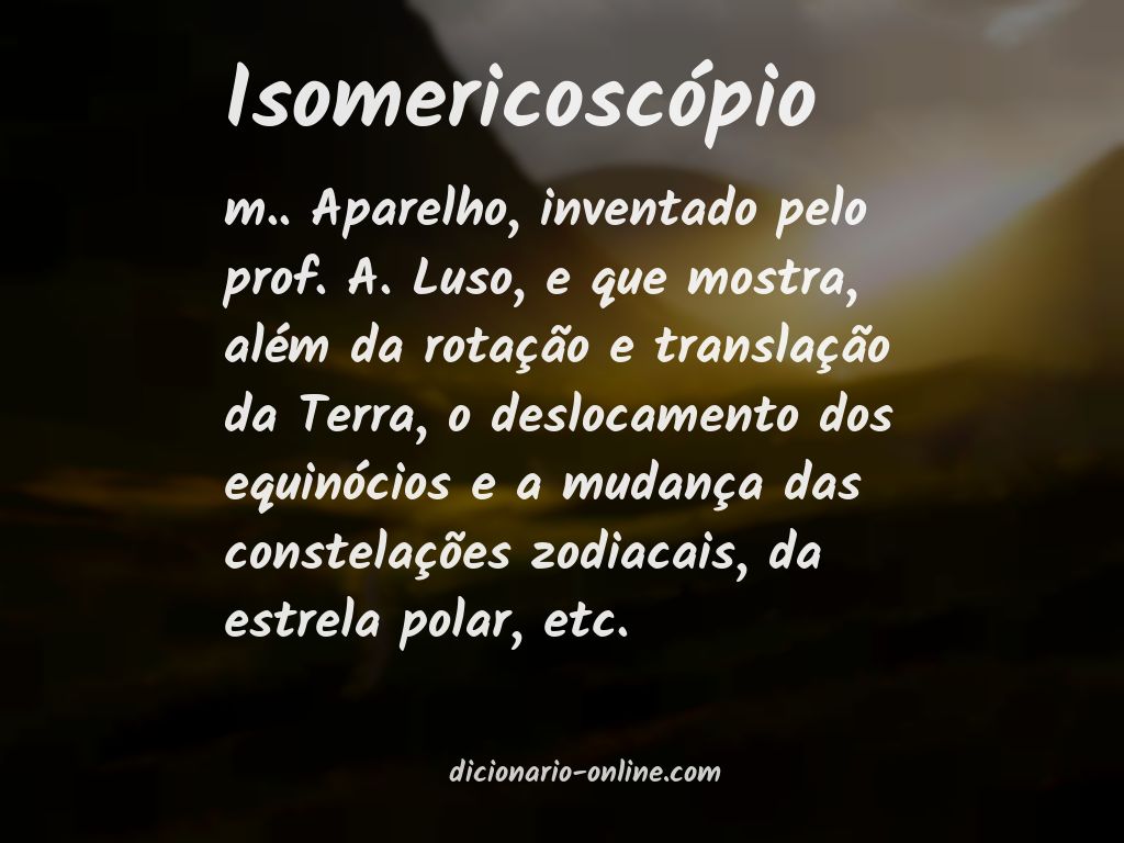 Significado de isomericoscópio