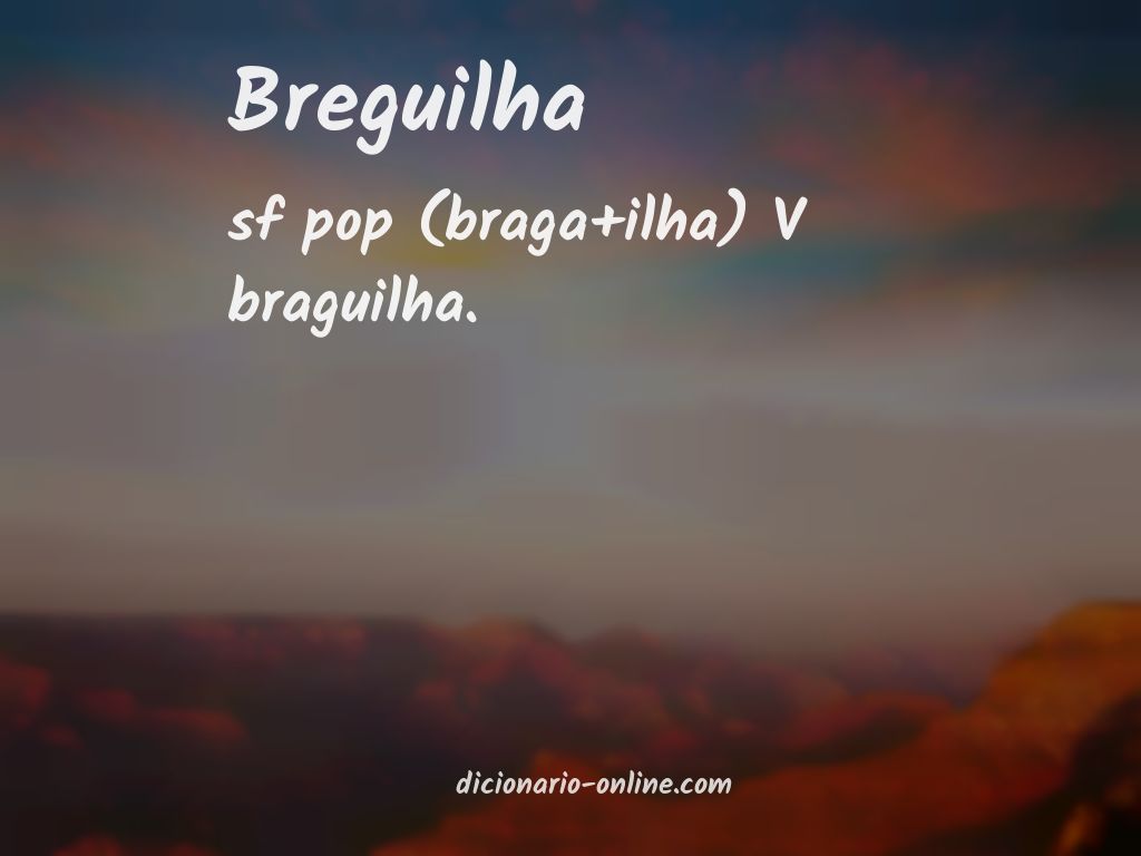 Significado de breguilha