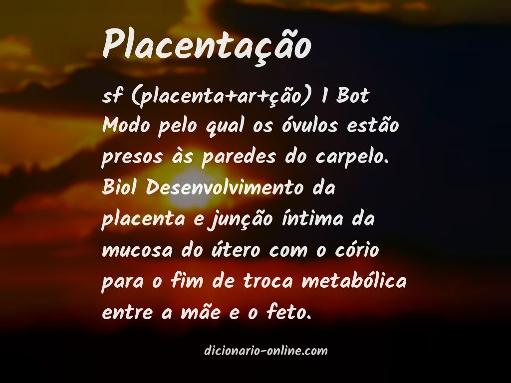 Significado de placentação