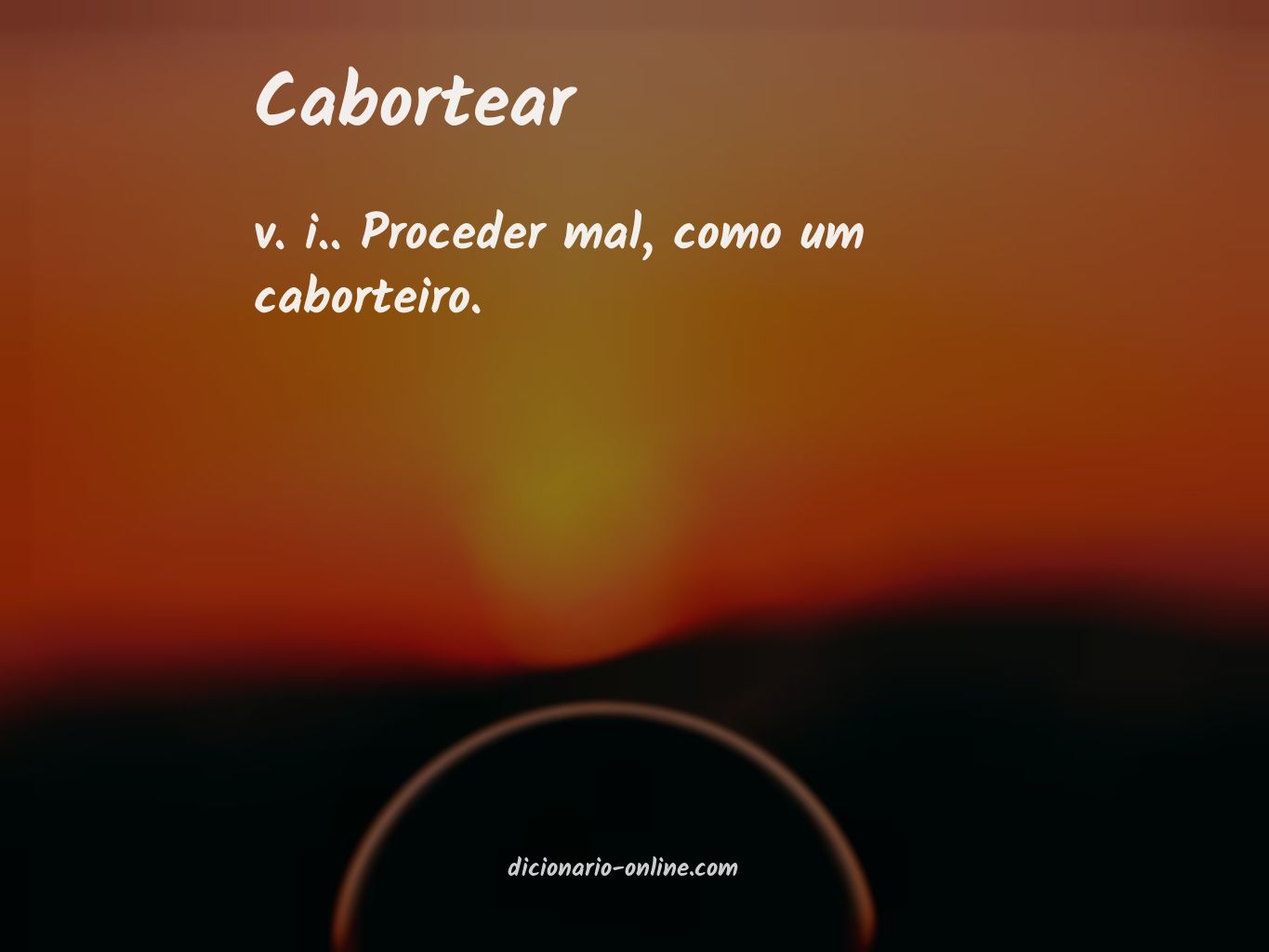 Significado de cabortear