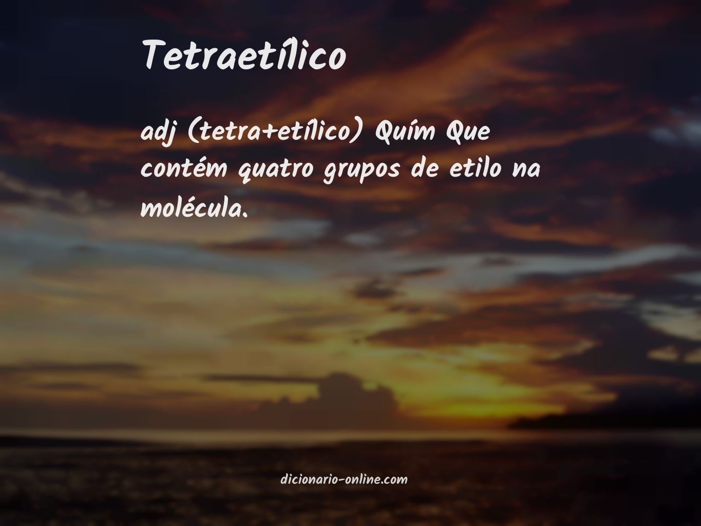 Significado de tetraetílico