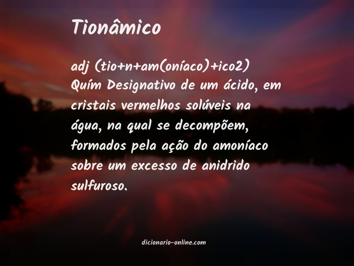 Significado de tionâmico