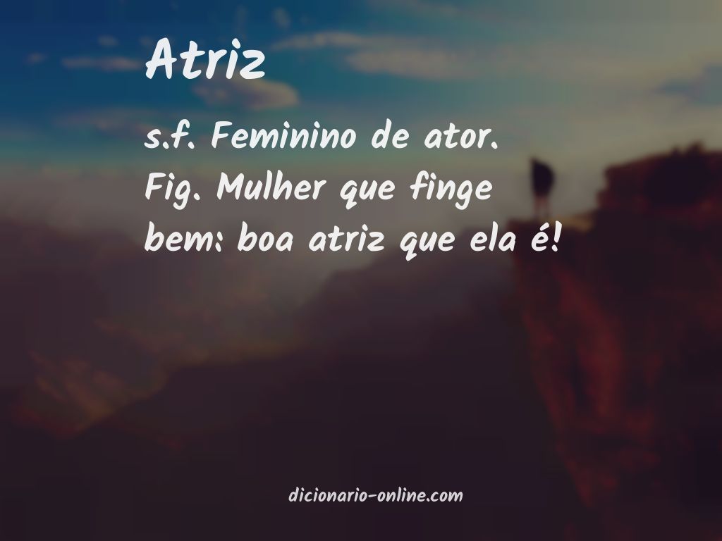 Significado de atriz