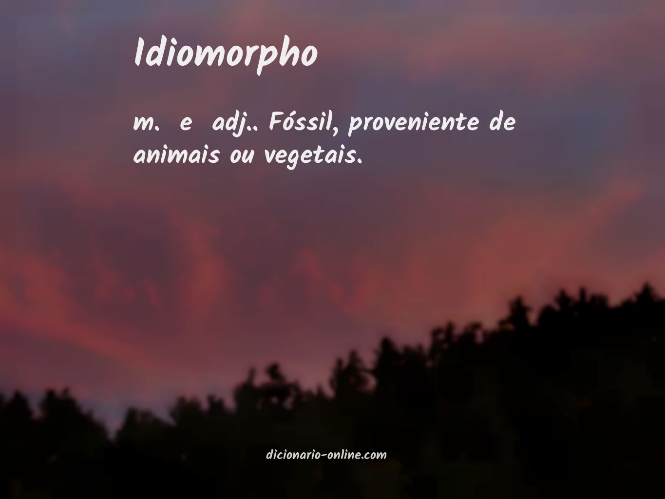 Significado de idiomorpho