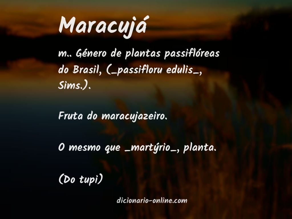 Significado de maracujá