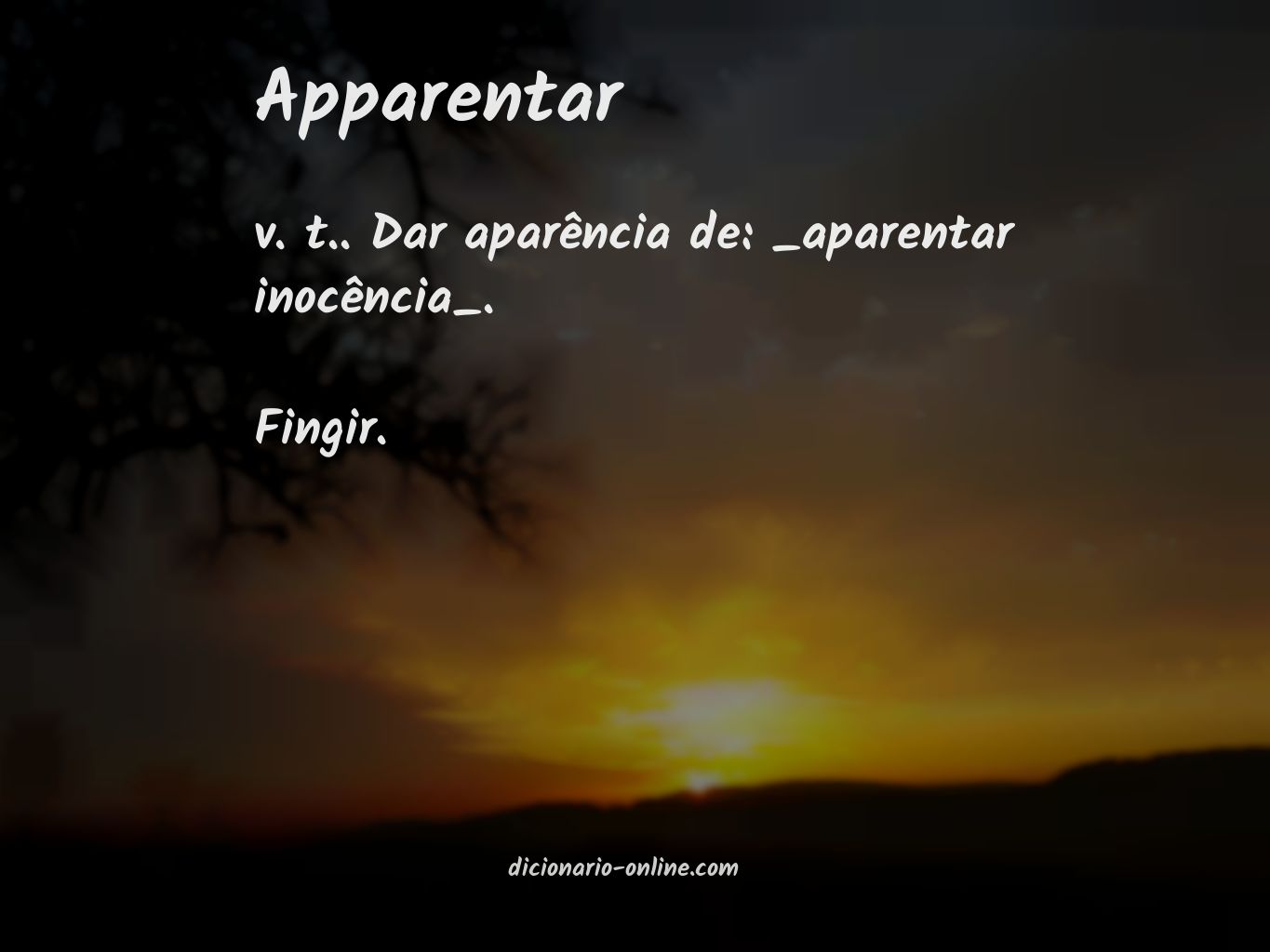 Significado de apparentar