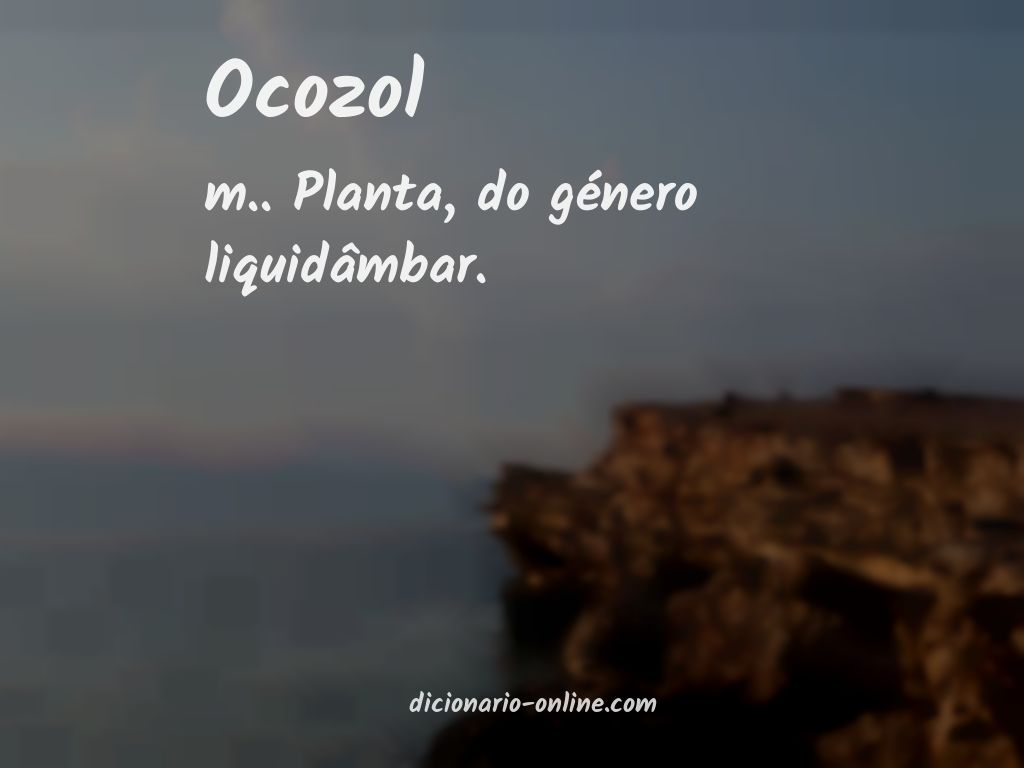 Significado de ocozol