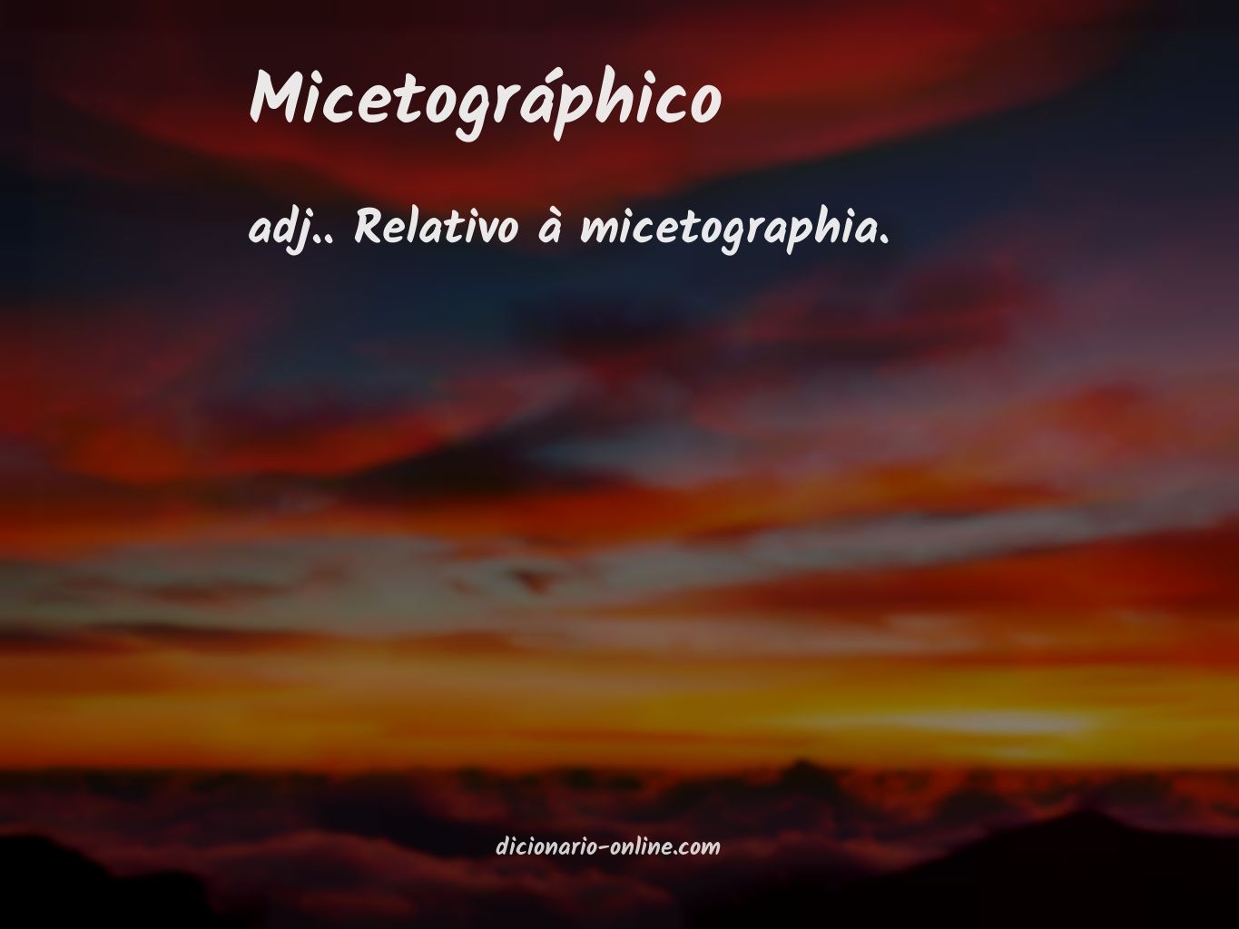 Significado de micetográphico