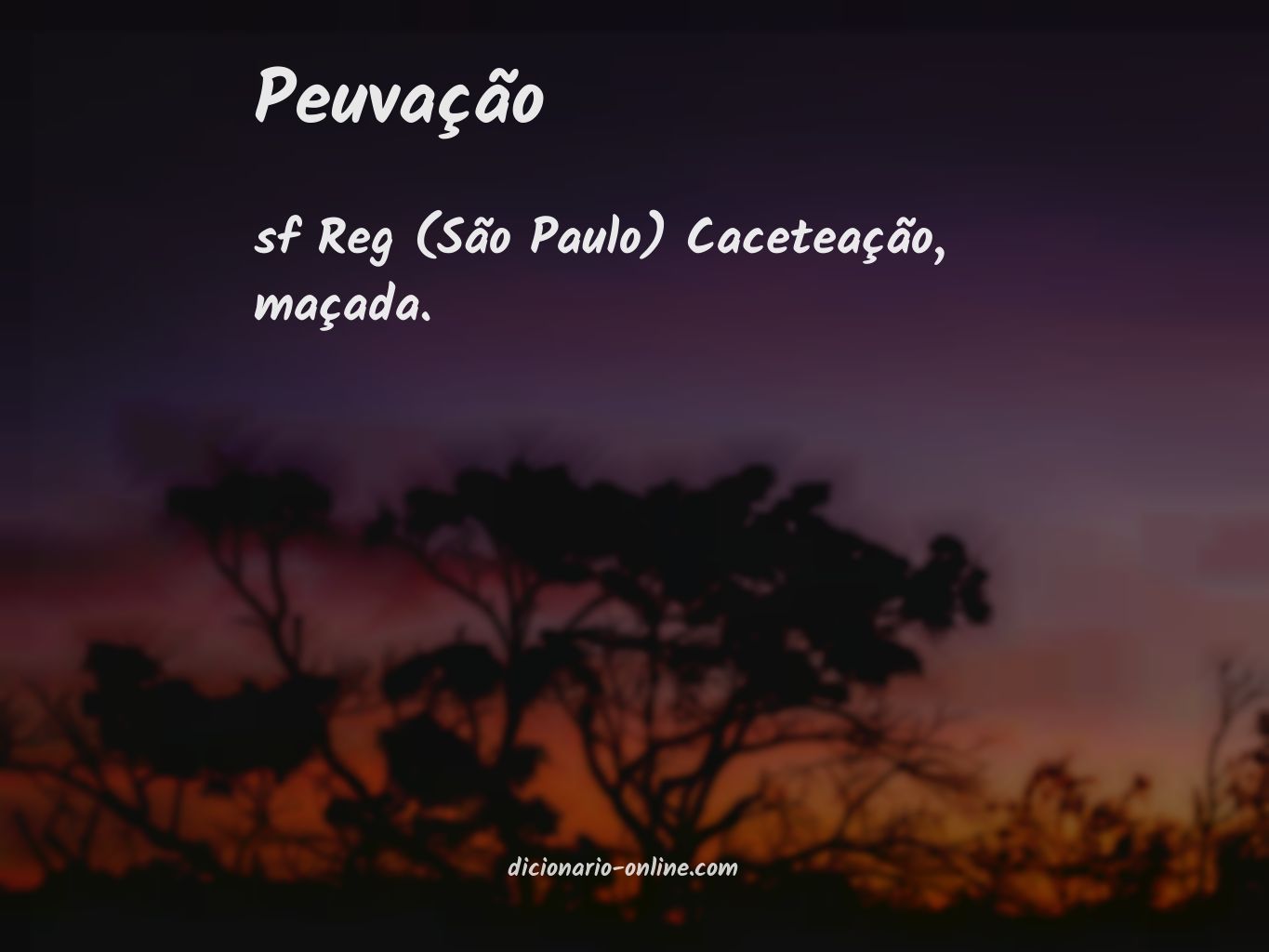 Significado de peuvação