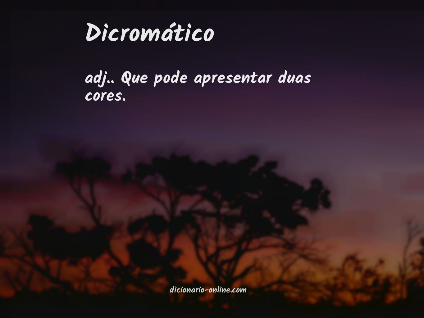 Significado de dicromático