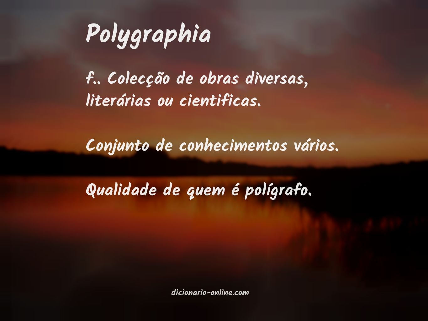 Significado de polygraphia