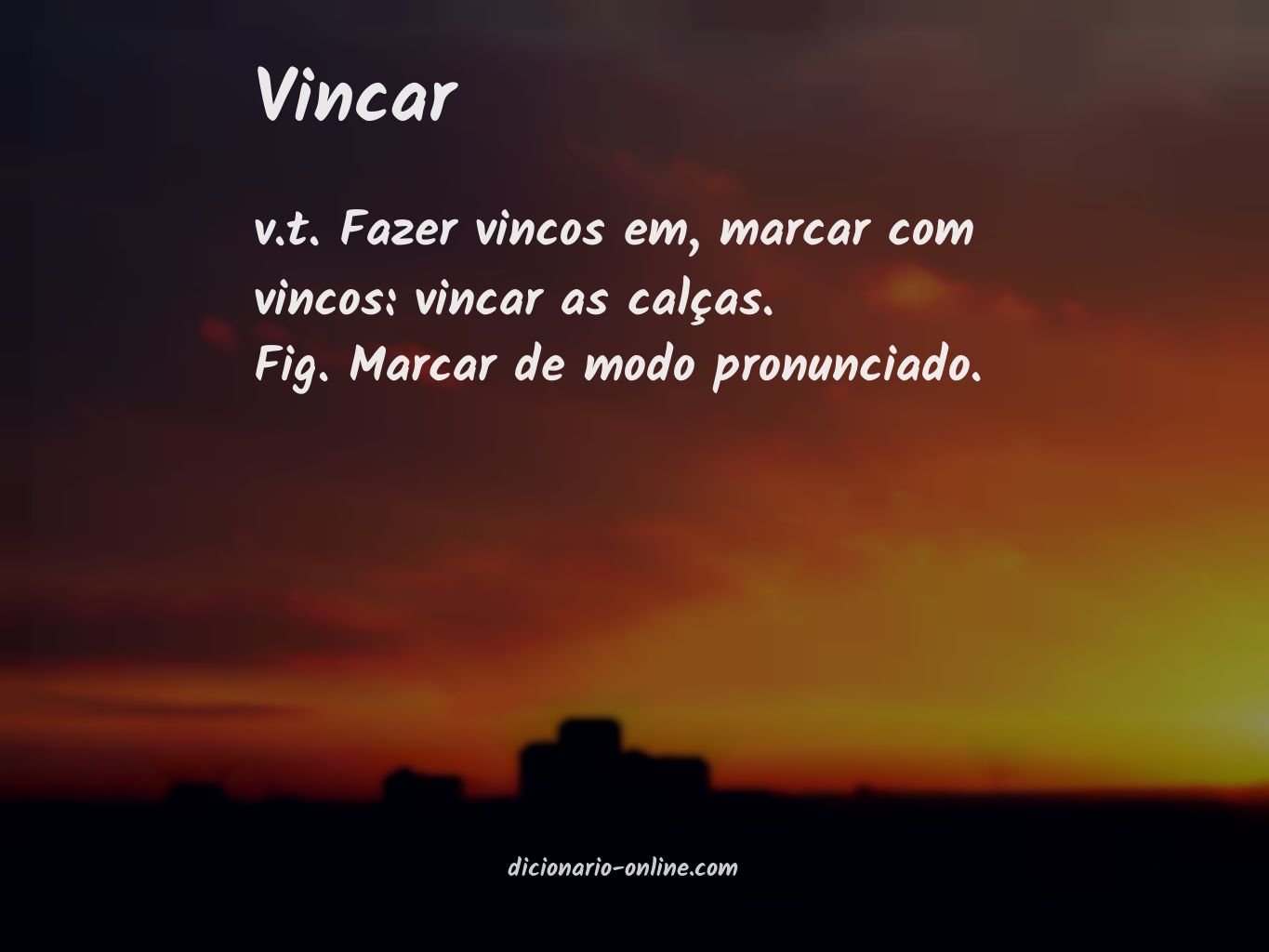 Significado de vincar