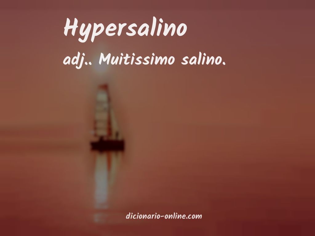 Significado de hypersalino