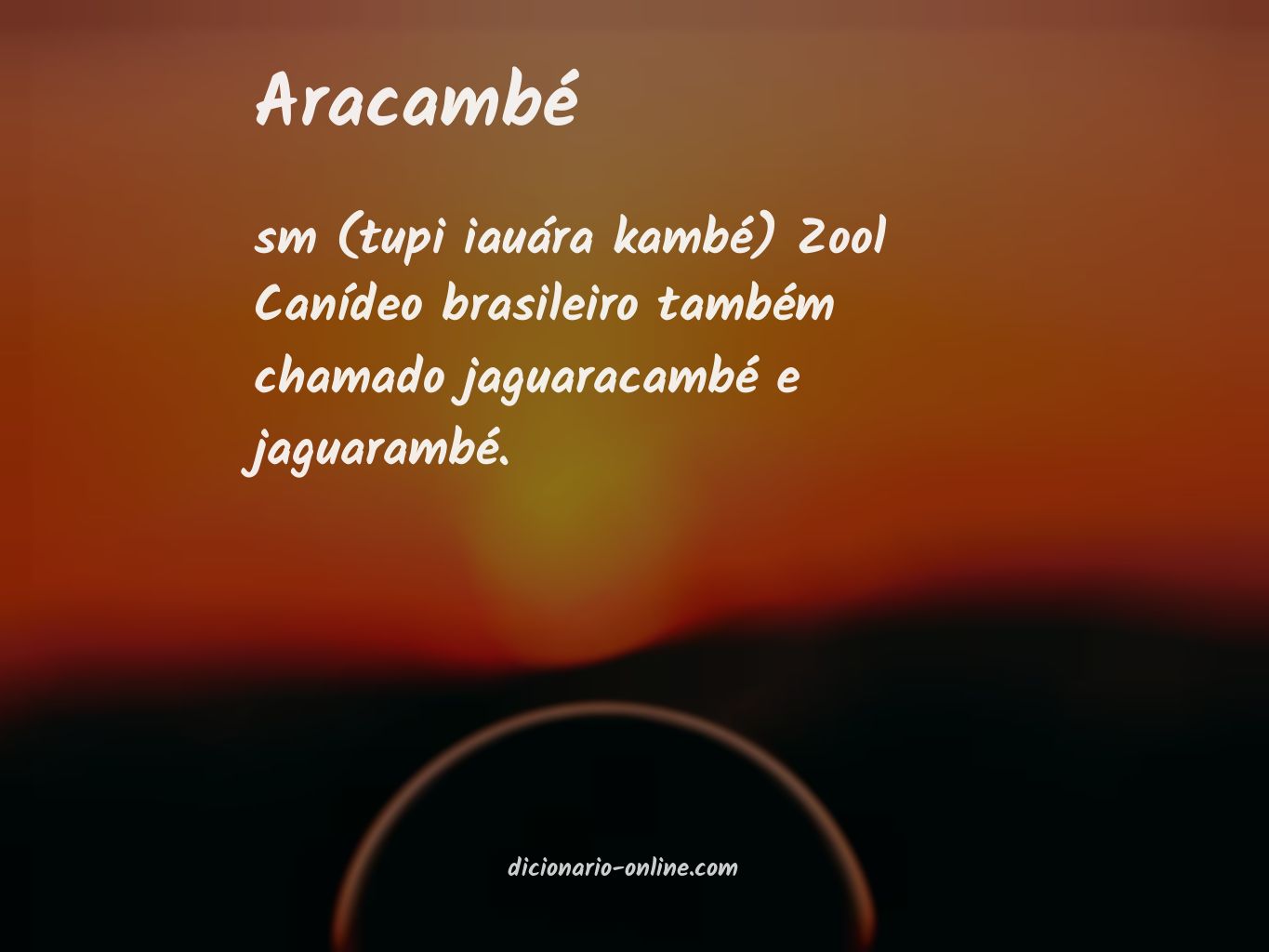 Significado de aracambé