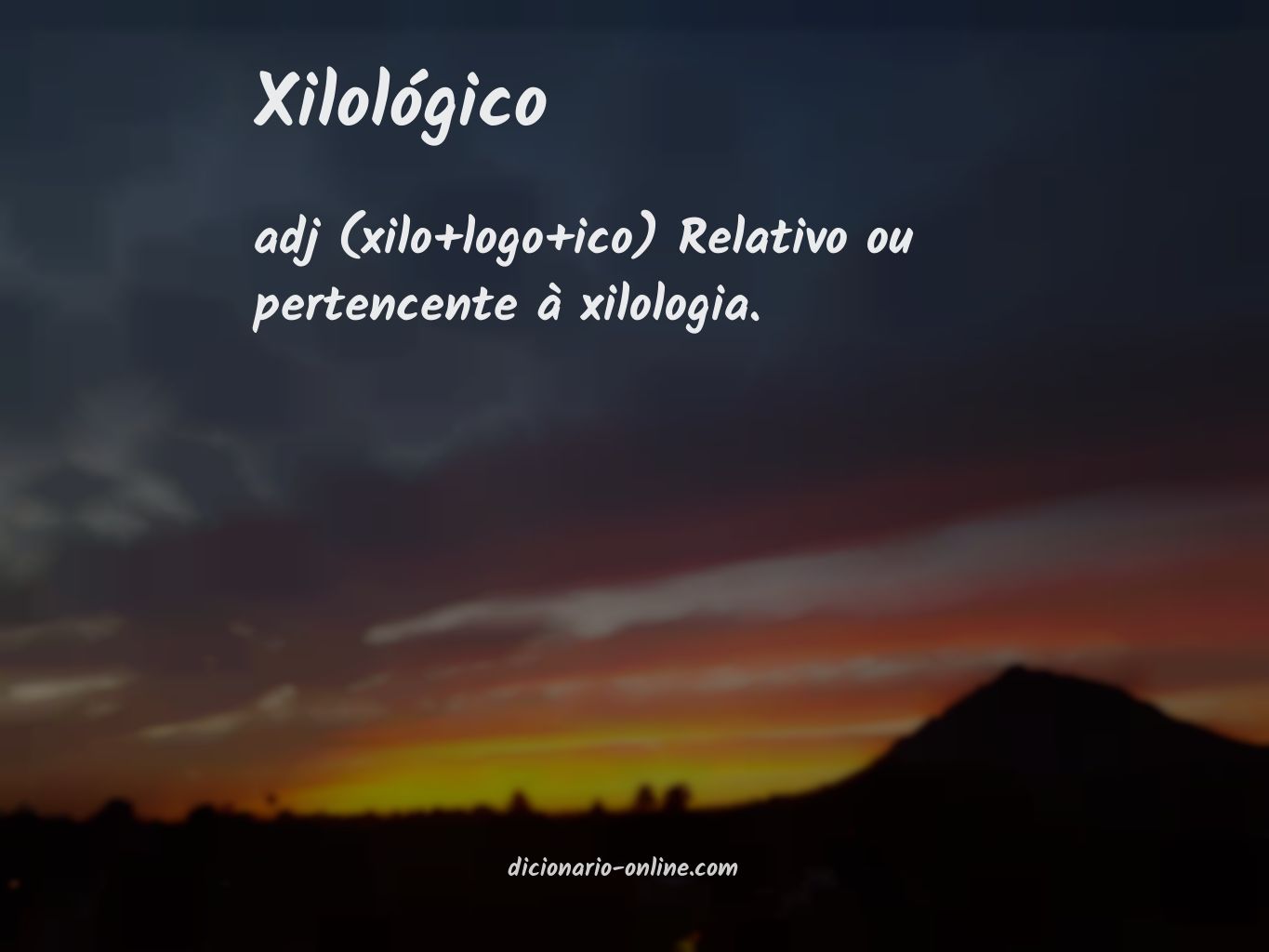 Significado de xilológico