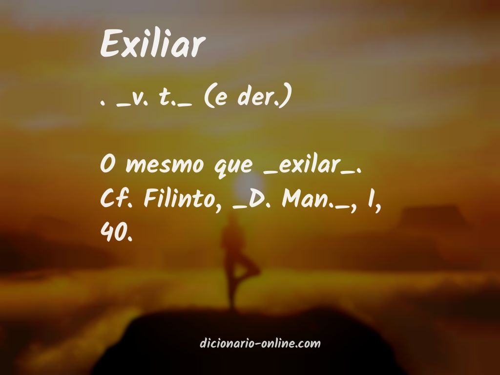 Significado de exiliar