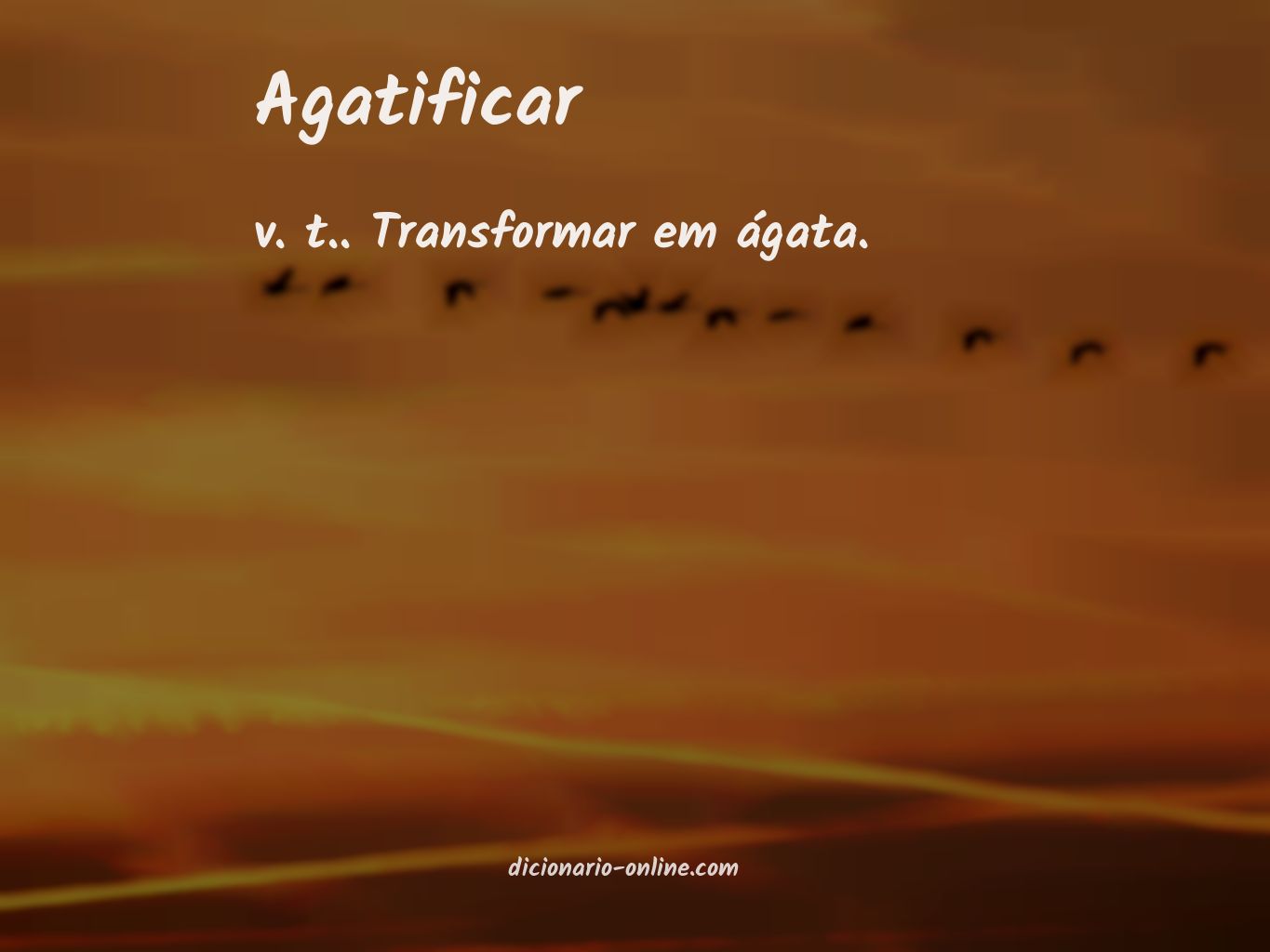 Significado de agatificar