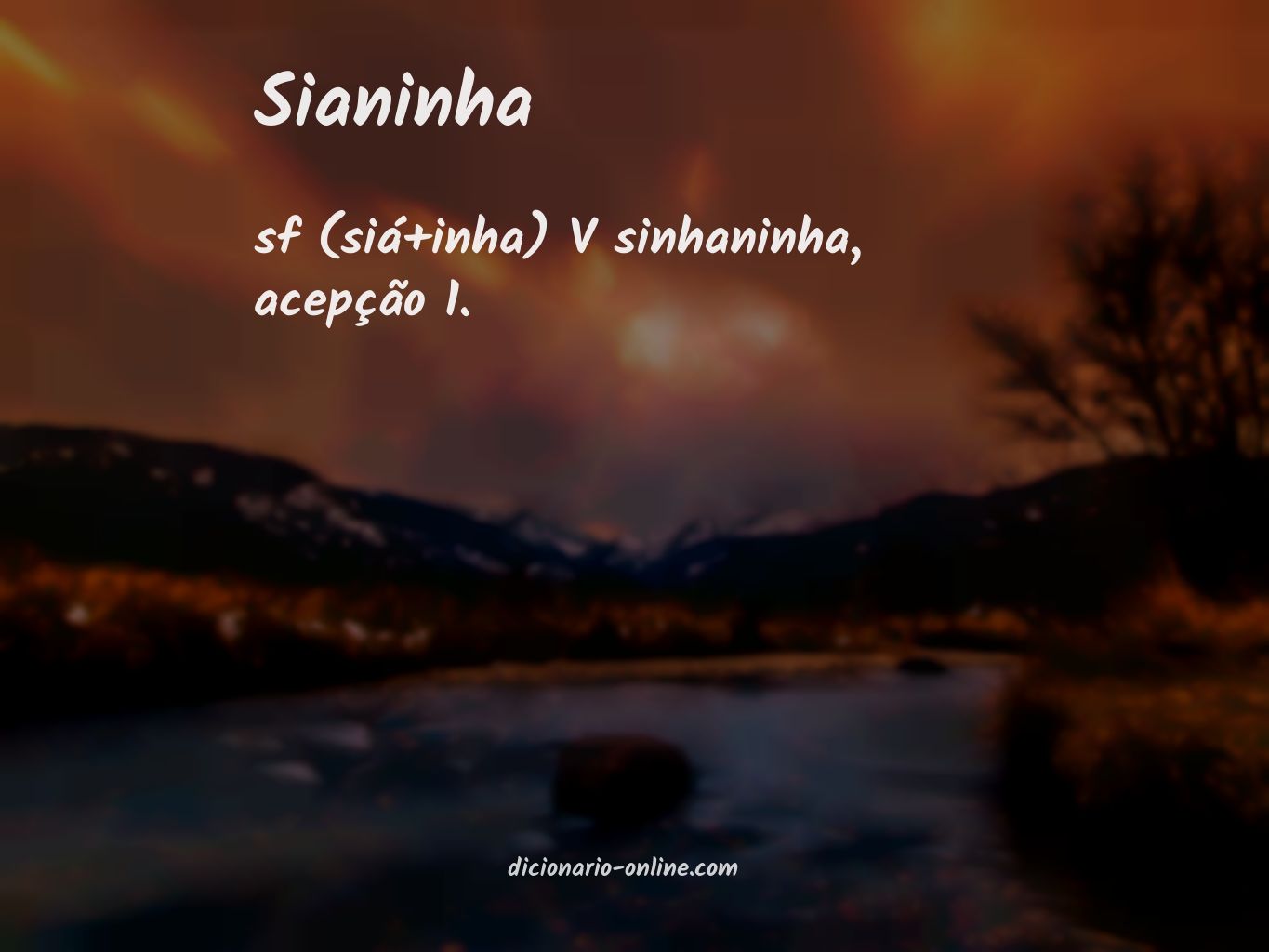 Significado de sianinha