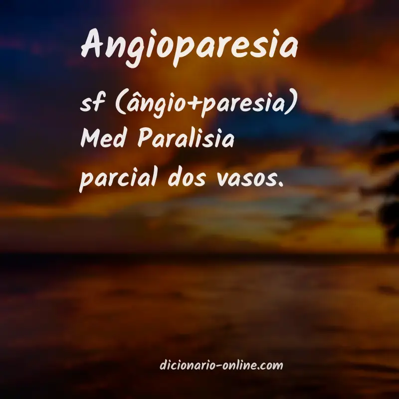 Significado de angioparesia