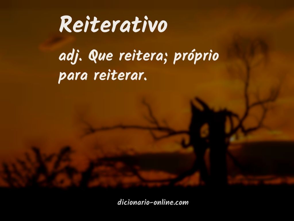 Significado de reiterativo