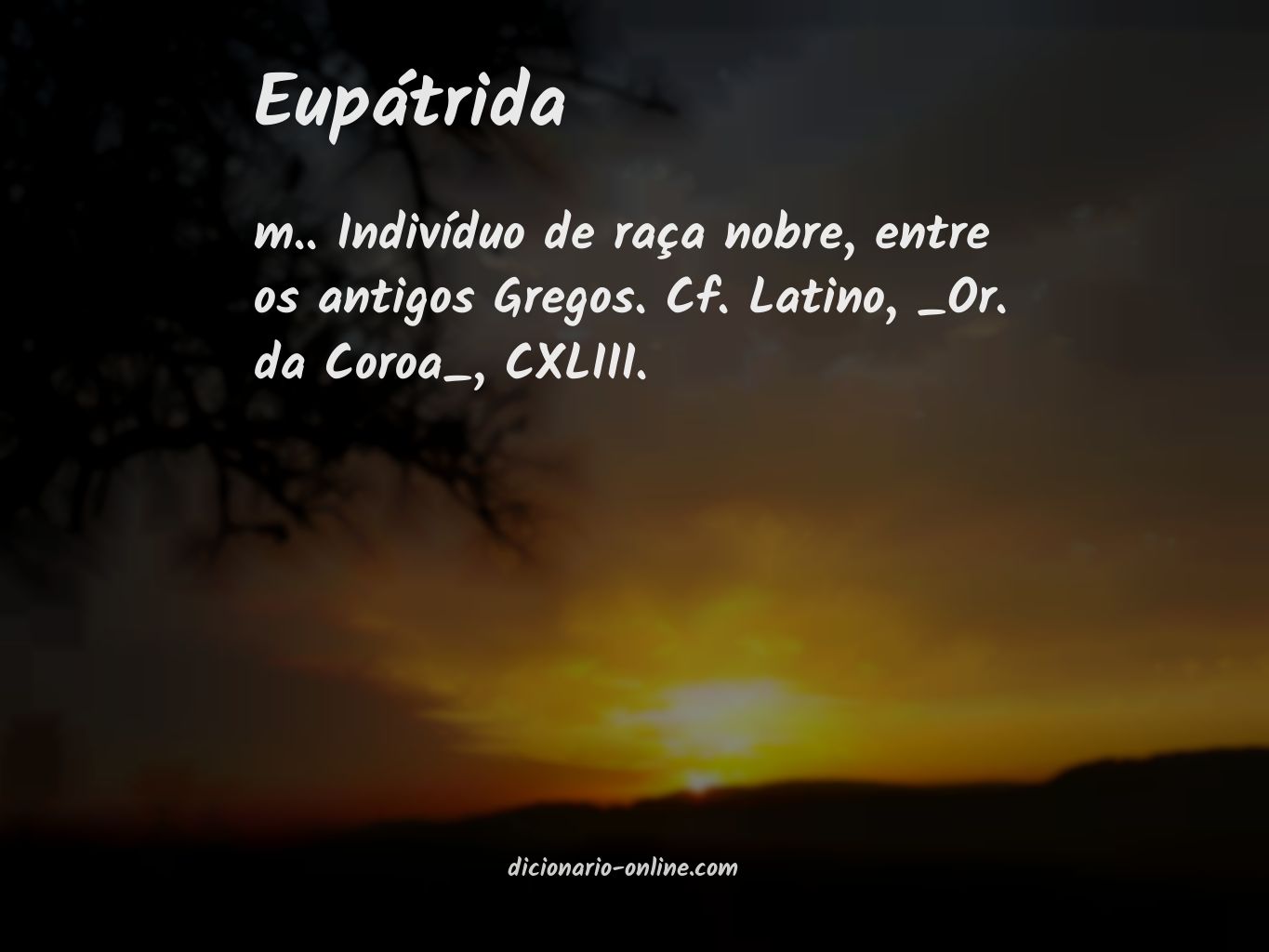 Significado de eupátrida