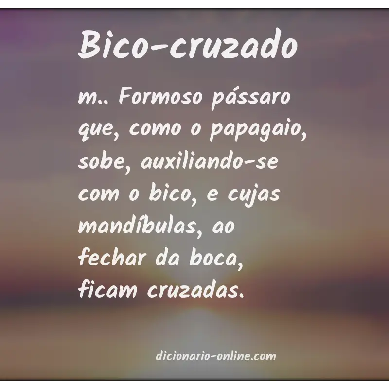 Significado de bico-cruzado