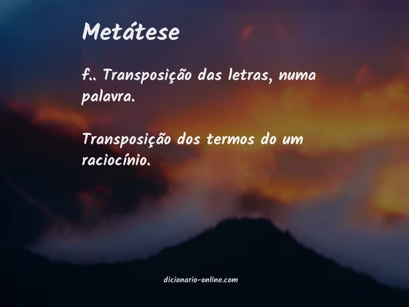 Significado de metátese