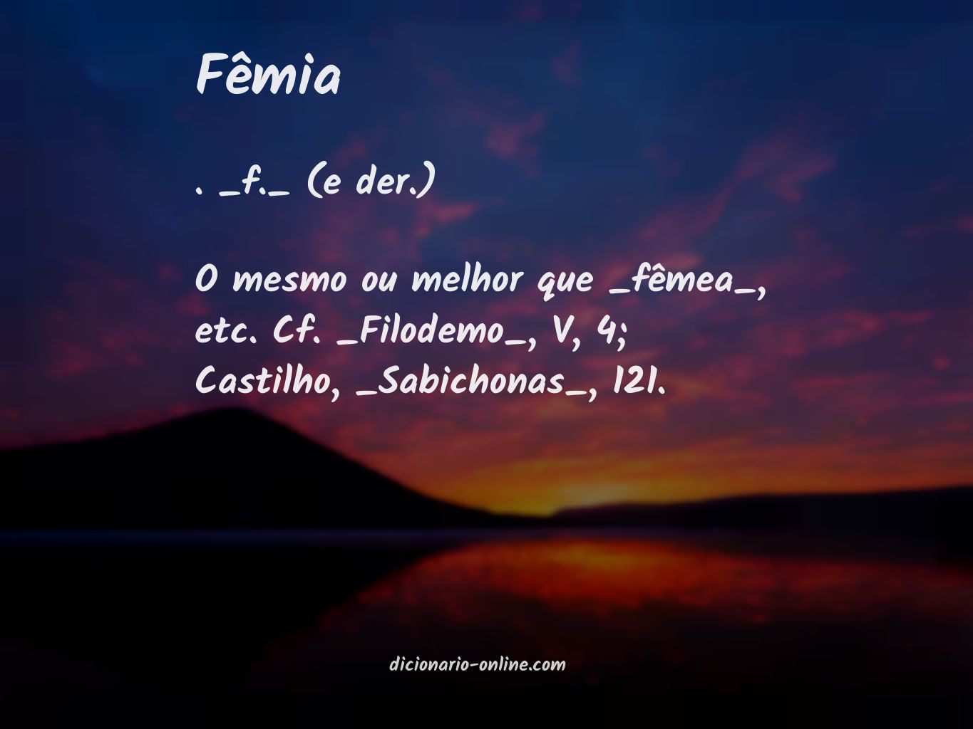 Significado de fêmia