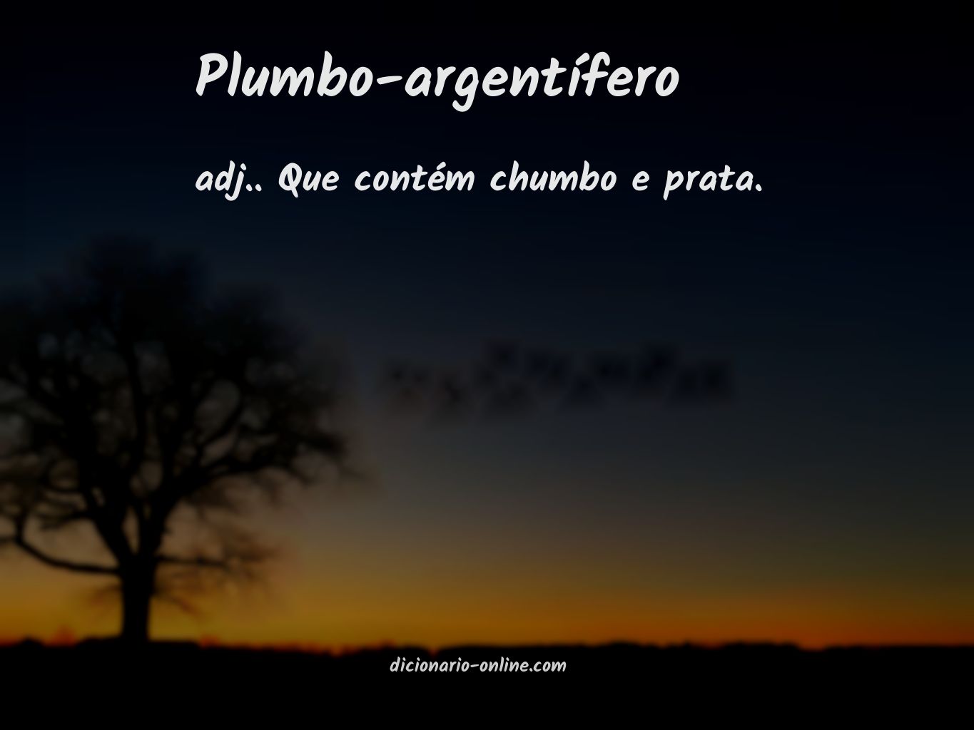 Significado de plumbo-argentífero