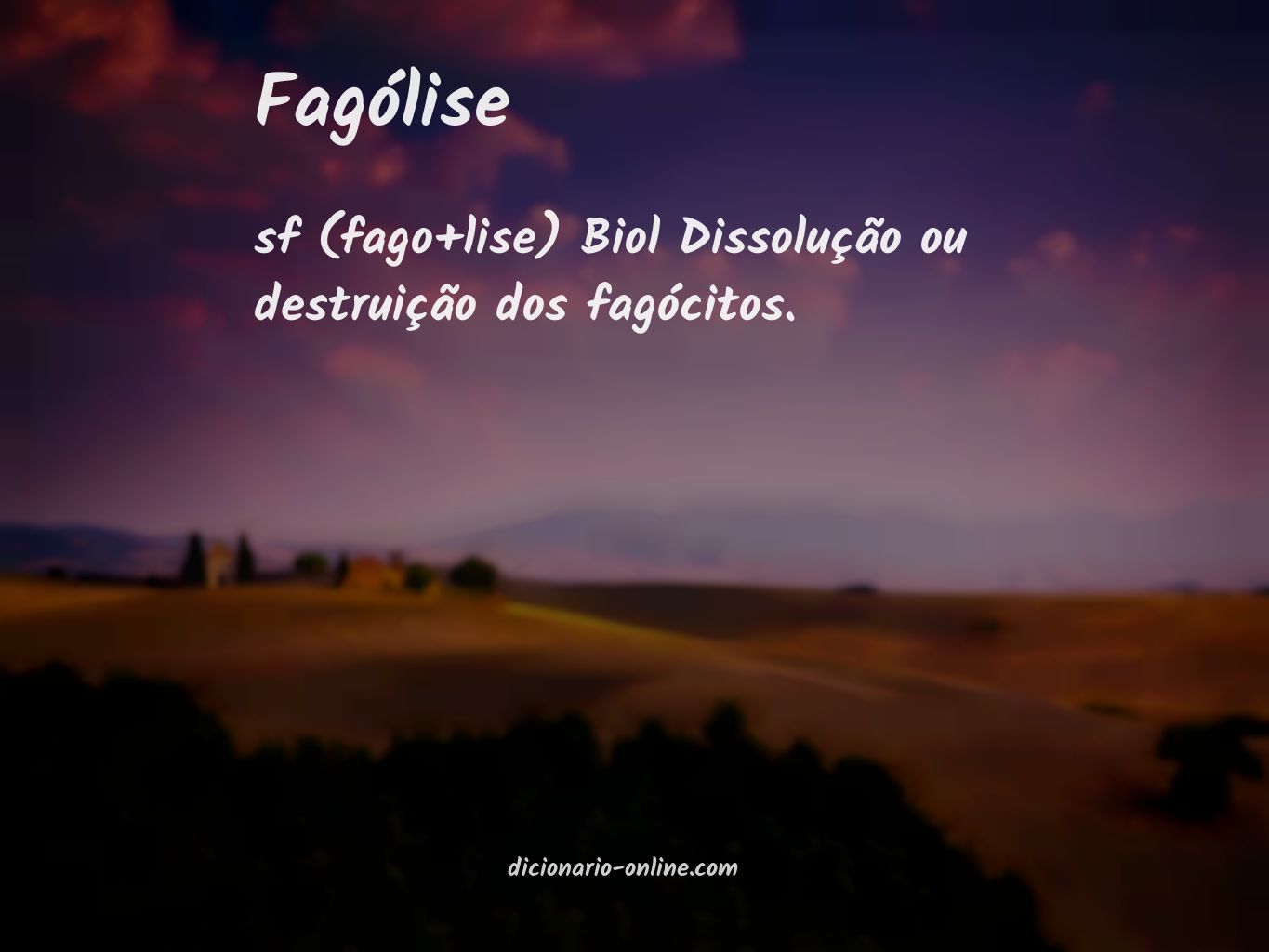 Significado de fagólise