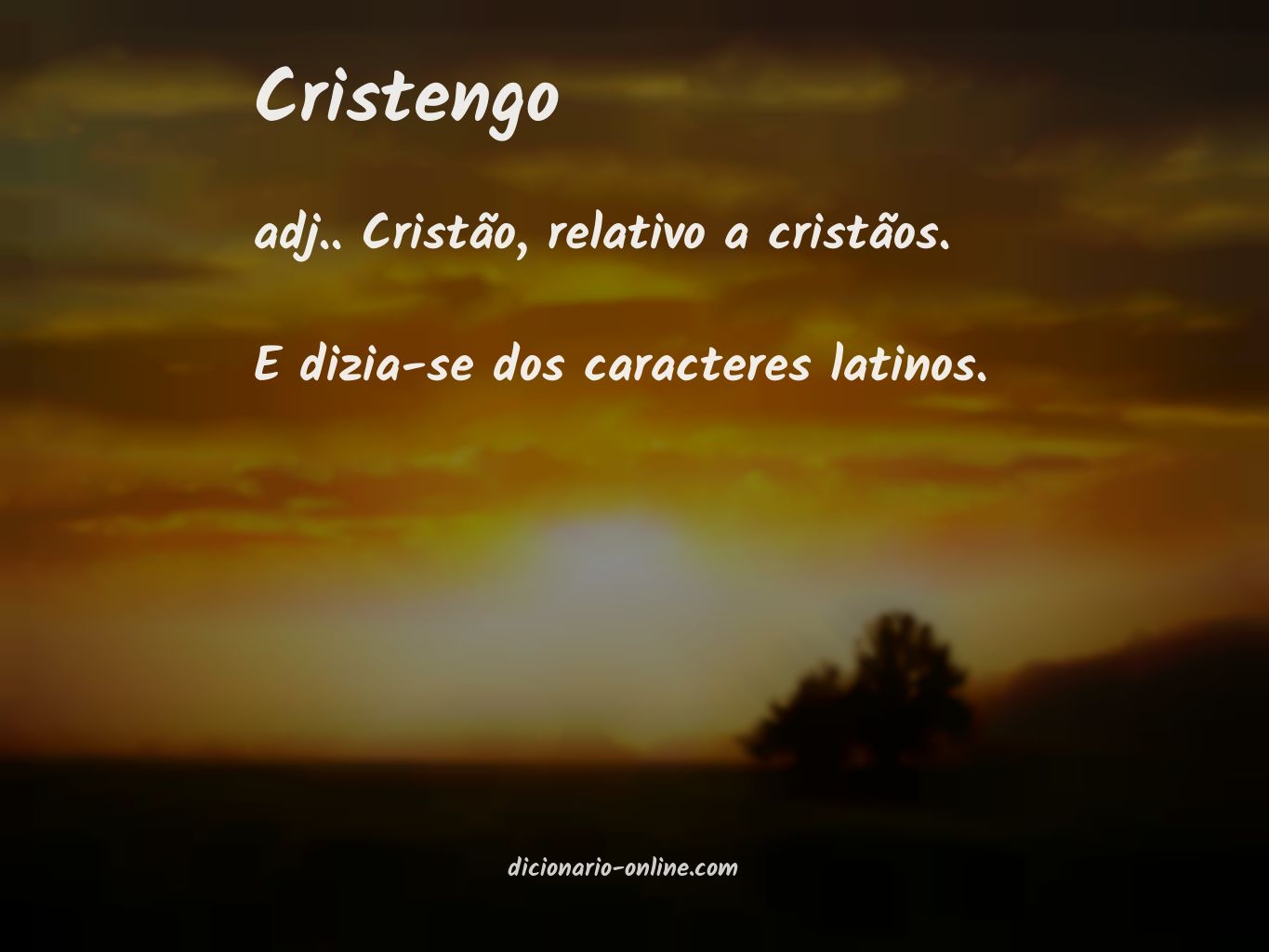 Significado de cristengo