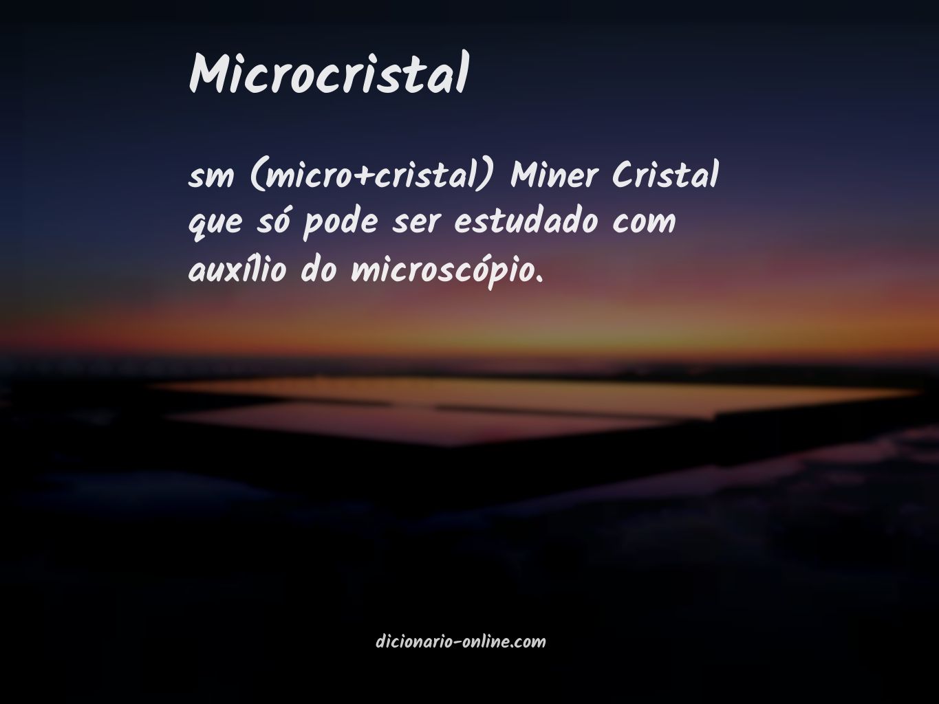 Significado de microcristal