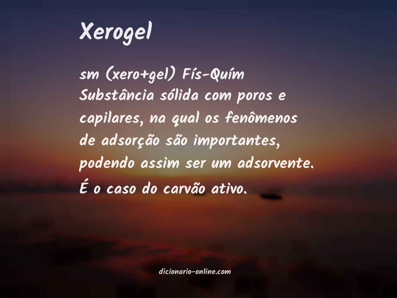 Significado de xerogel