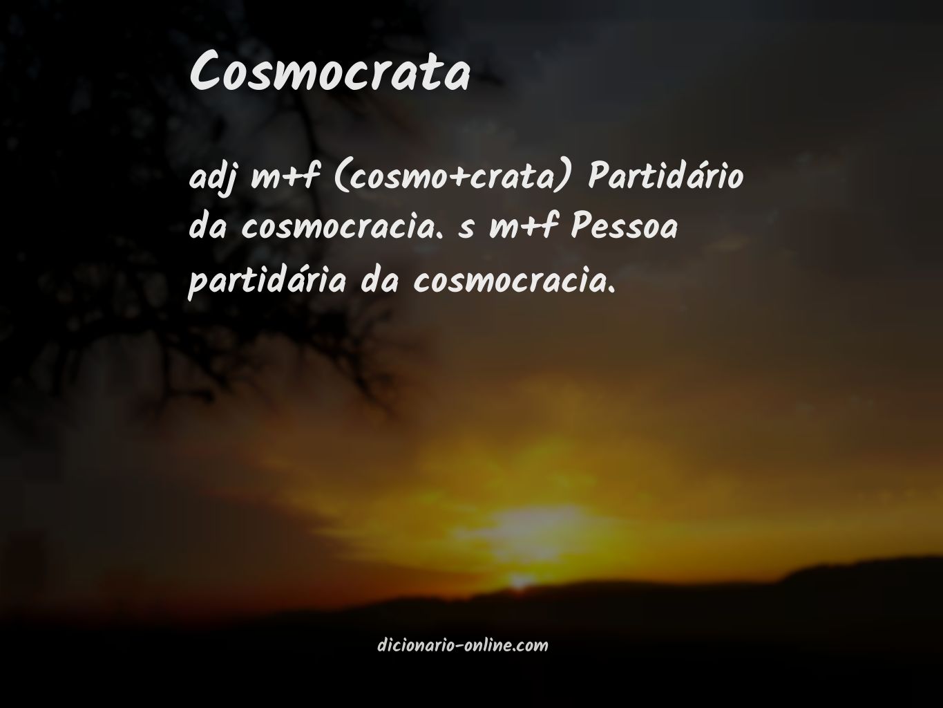 Significado de cosmocrata