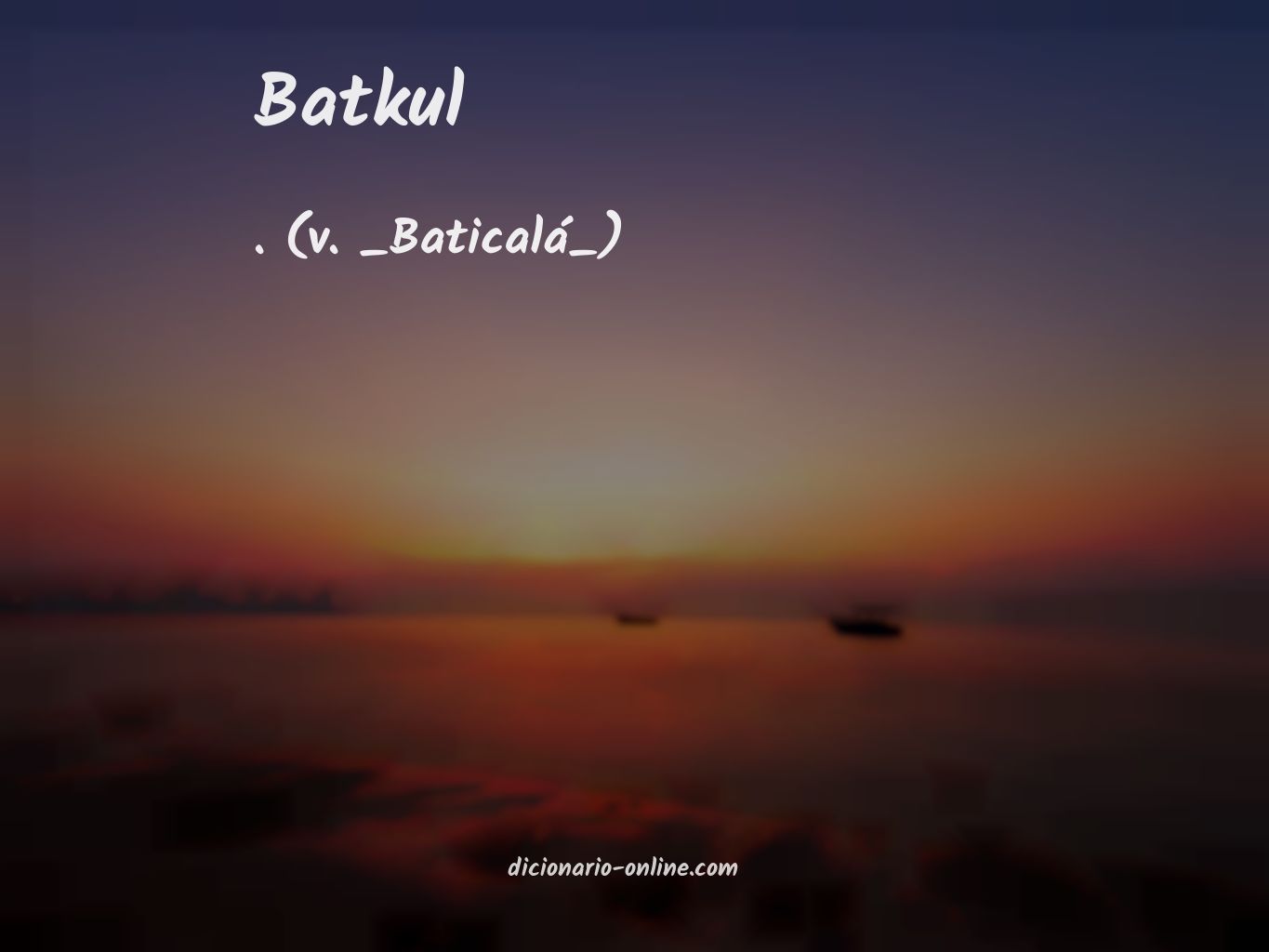 Significado de batkul