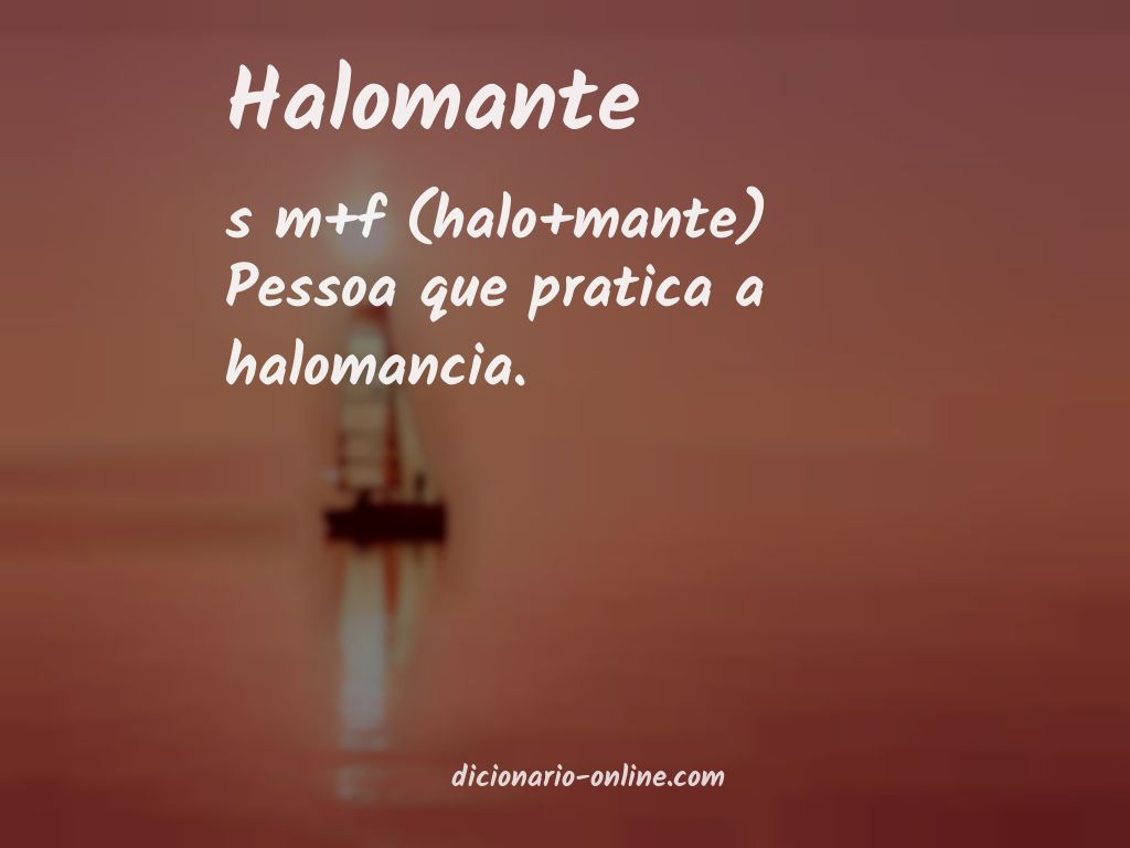 Significado de halomante