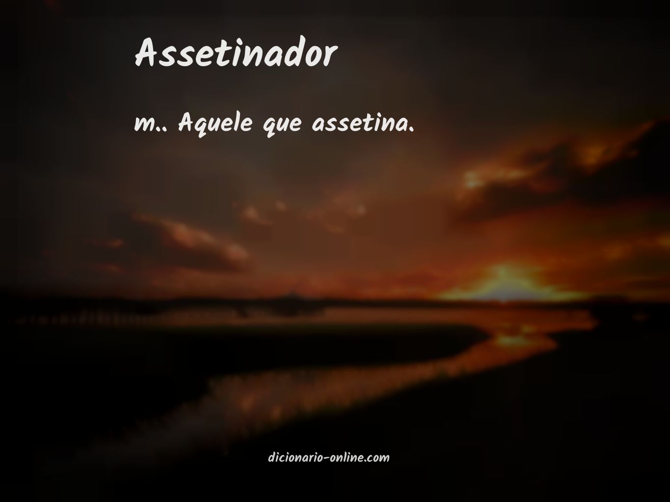 Significado de assetinador